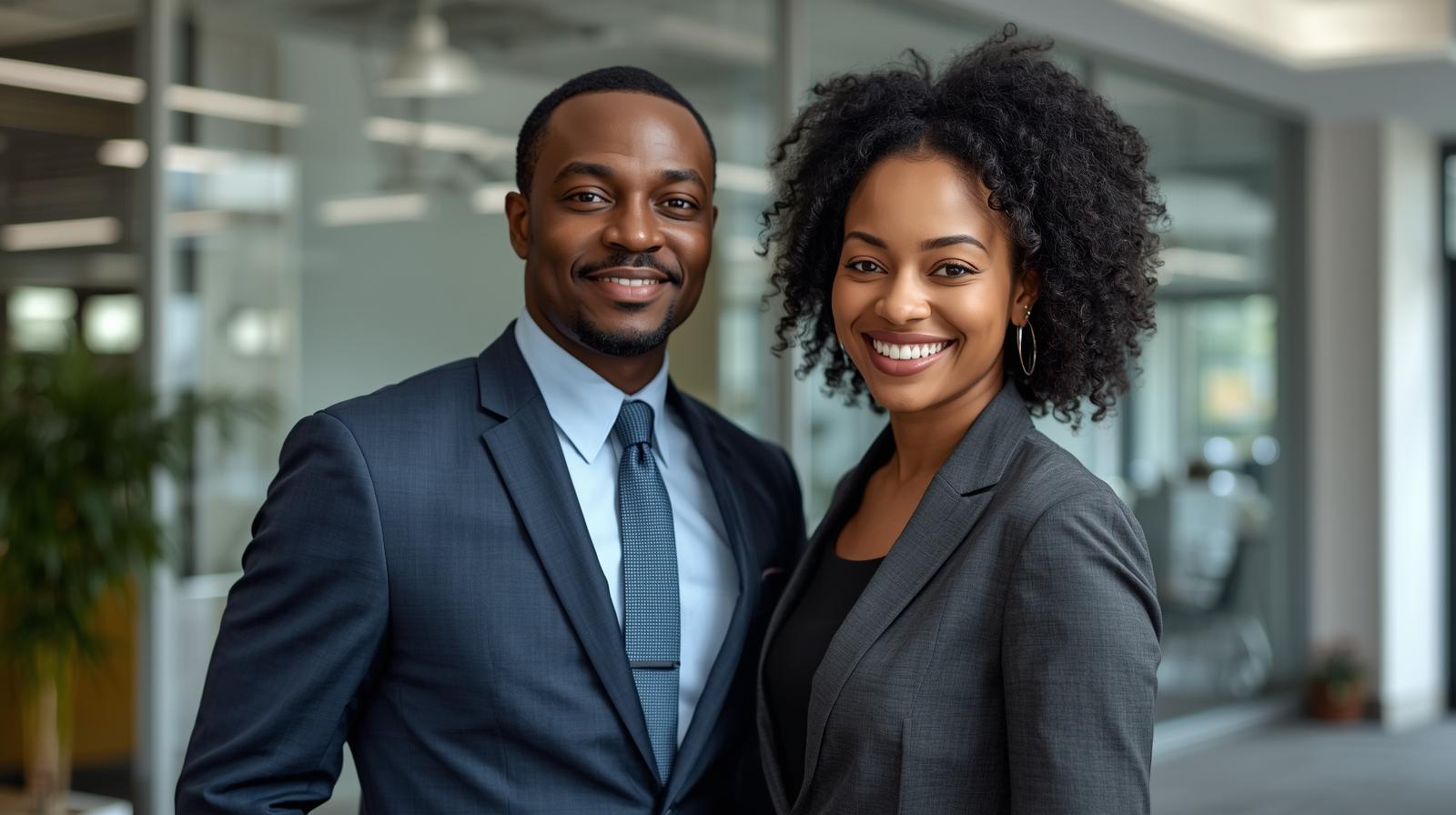 black-business-man-and-woman